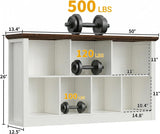 7-Cube Storage Bookcase, Modern Cube Storage Shelf Organizer, Wooden Bookshelf for Small Spaces, Living Room, Bedroom & Entryway