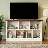 7-Cube Storage Bookcase, Modern Cube Storage Shelf Organizer, Wooden Bookshelf for Small Spaces, Living Room, Bedroom & Entryway