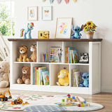 7-Cube Storage Bookcase, Modern Cube Storage Shelf Organizer, Wooden Bookshelf for Small Spaces, Living Room, Bedroom & Entryway