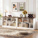 7-Cube Storage Bookcase, Modern Cube Storage Shelf Organizer, Wooden Bookshelf for Small Spaces, Living Room, Bedroom & Entryway