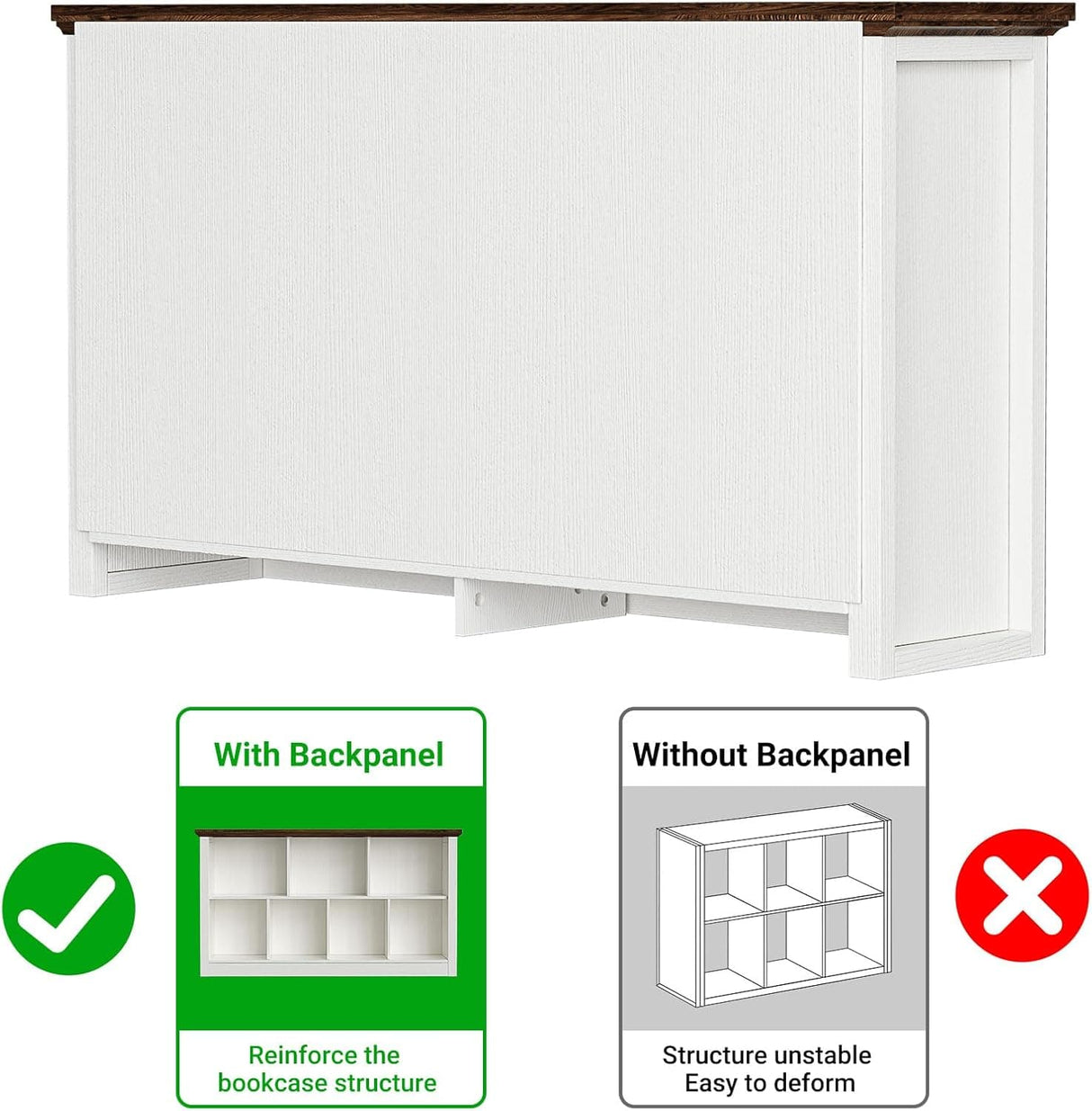 7-Cube Storage Bookcase, Modern Cube Storage Shelf Organizer, Wooden Bookshelf for Small Spaces, Living Room, Bedroom & Entryway