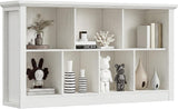 7-Cube Storage Bookcase, Modern Cube Storage Shelf Organizer, Wooden Bookshelf for Small Spaces, Living Room, Bedroom & Entryway