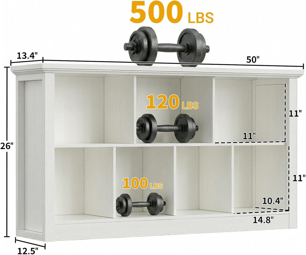 7-Cube Storage Bookcase, Modern Cube Storage Shelf Organizer, Wooden Bookshelf for Small Spaces, Living Room, Bedroom & Entryway