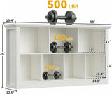 7-Cube Storage Bookcase, Modern Cube Storage Shelf Organizer, Wooden Bookshelf for Small Spaces, Living Room, Bedroom & Entryway