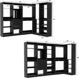 110'' Closet System with 4 Sets, Freestanding Heavy Duty Walk In Closet Organizer Tower with 4 Hanging Rods and 4 Drawers, Max Load 3000 LBS