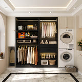 Closet System Set of 2, 5FT Closet Systems with 2 Wood Drawers