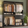 Closet System Set of 2, 5FT Closet Systems with 2 Wood Drawers