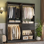 Closet System Set of 2, 4FT Closet Systems with 2 Wood Drawers