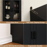 80" Tall Corner Pantry Cabinet with Soft Close Doors with Drawers