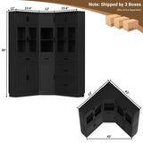 80" Tall Corner Pantry Cabinet with Soft Close Doors with Drawers