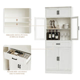 80" Pantry Cabinet with Soft Close Doors and 2 Drawer Organizers