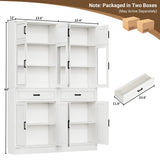 80" Pantry Cabinet with Soft Close Doors and 2 Drawer Organizers