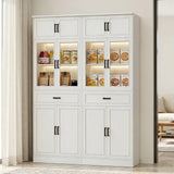 80" Pantry Cabinet with Soft Close Doors and 2 Drawer Organizers