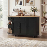 55" Buffet Cabinet with Storage and Outlets, Coffee Bar with Drawer