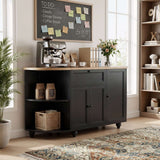 55" Buffet Cabinet with Storage and Outlets, Coffee Bar with Drawer