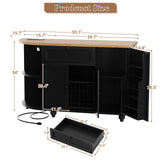 55" Buffet Cabinet with Storage and Outlets, Coffee Bar with Drawer