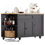 55" Buffet Cabinet with Storage and Outlets, Coffee Bar with Drawer