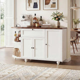 55" Buffet Cabinet with Storage and Outlets, Coffee Bar with Drawer