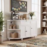 55" Buffet Cabinet with Storage and Outlets, Coffee Bar with Drawer