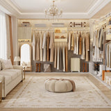 118'' Over Washer and Dryer Storage Shelves and Organizer, Wall Mounted, with 3 Hanging Rods