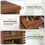 Coffee Bar Cabinet with Fridge Space & Snack Organizer
