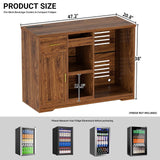 Coffee Bar Cabinet with Fridge Space & Snack Organizer