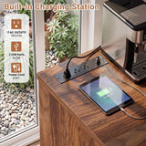 Coffee Bar Cabinet with Fridge Space & Snack Organizer