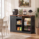 Coffee Bar Cabinet with Fridge Space & Snack Organizer