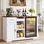Coffee Bar Cabinet with Fridge Space & Snack Organizer