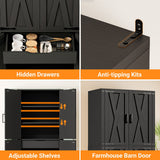 Kitchen Pantry Storage Cabinet, Freestanding Organizer