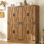 71" Pantry Cabinet with Drawer, Farmhouse Barn Doors and Adjustable Shelves, Freestanding Storage Cabinet for Kitchen, Dining Room,  Utility Room