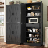 71 Inch Freestanding Farmhouse Kitchen Pantry Storage Cabinet