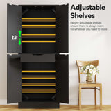 71 Inch Freestanding Farmhouse Kitchen Pantry Storage Cabinet