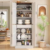 71" Tall Kitchen Pantry Cabinet with Farmhouse Barn Doors