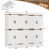 70.8" Wide Large Storage Cabinet, 71" Tall Kitchen Pantry