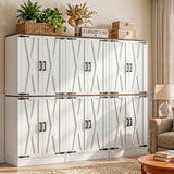 70.8" Wide Large Storage Cabinet, 71" Tall Kitchen Pantry
