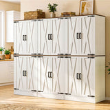 70.8" Wide Large Storage Cabinet, 71" Tall Kitchen Pantry