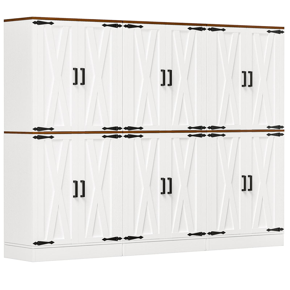 70.8" Wide Large Storage Cabinet, 71" Tall Kitchen Pantry