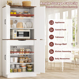 71" Tall Kitchen Pantry Cabinet with Farmhouse Barn Doors