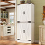 71" Tall Kitchen Pantry Cabinet with Farmhouse Barn Doors