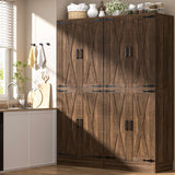 71"H Kitchen Pantry Storage Cabinet with Adjustable Shelves, Drawer