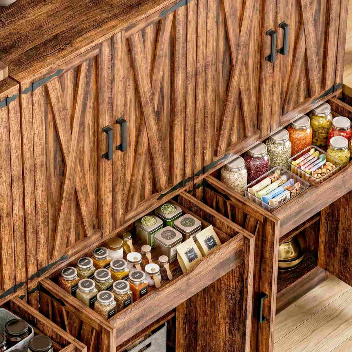 Kitchen Pantry Storage Cabinet, Freestanding Organizer