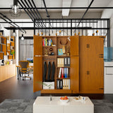 71'' High Modern Farmhouse Armoire Wardrobe Closet with Hanging Rods, 4 Door Wardrobe Closet