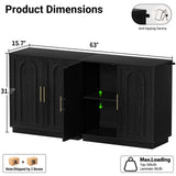 63" W Modern Sideboard Buffet Cabinet with Storage