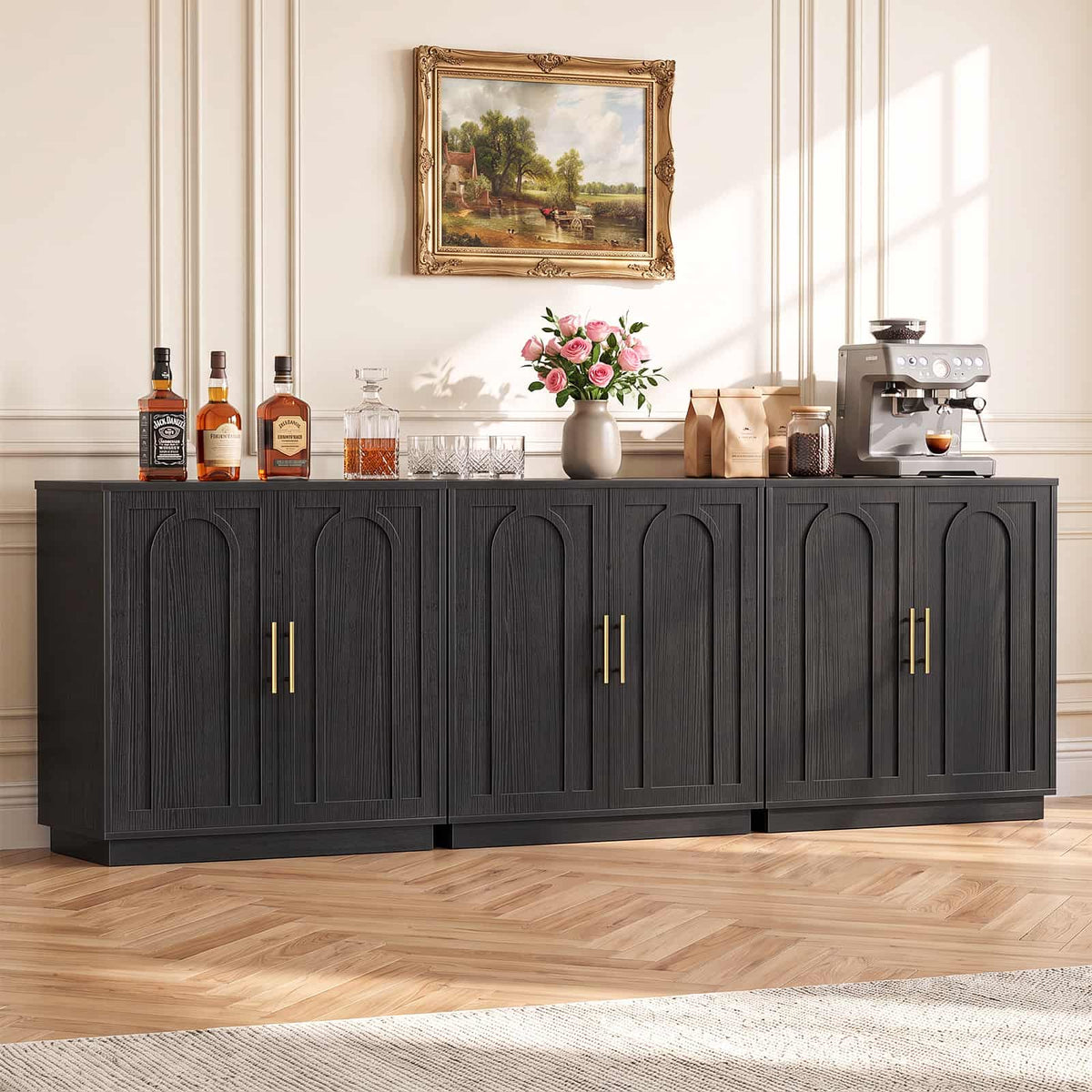94.5" W Modern Sideboard Buffet Cabinet with Storage