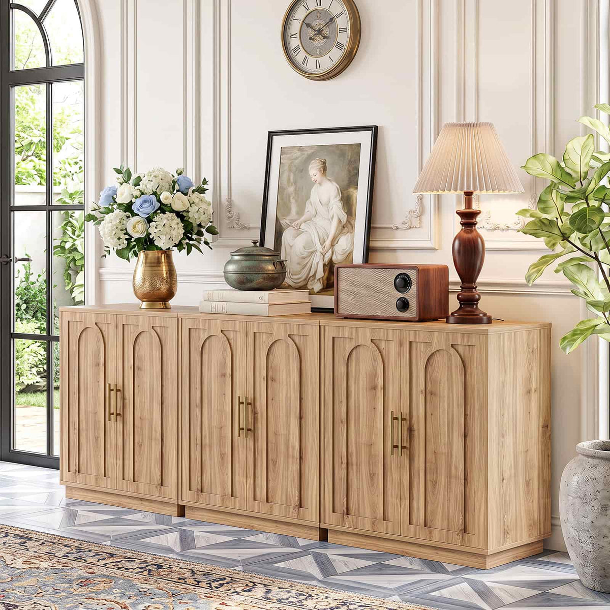 94.5" W Modern Sideboard Buffet Cabinet with Storage