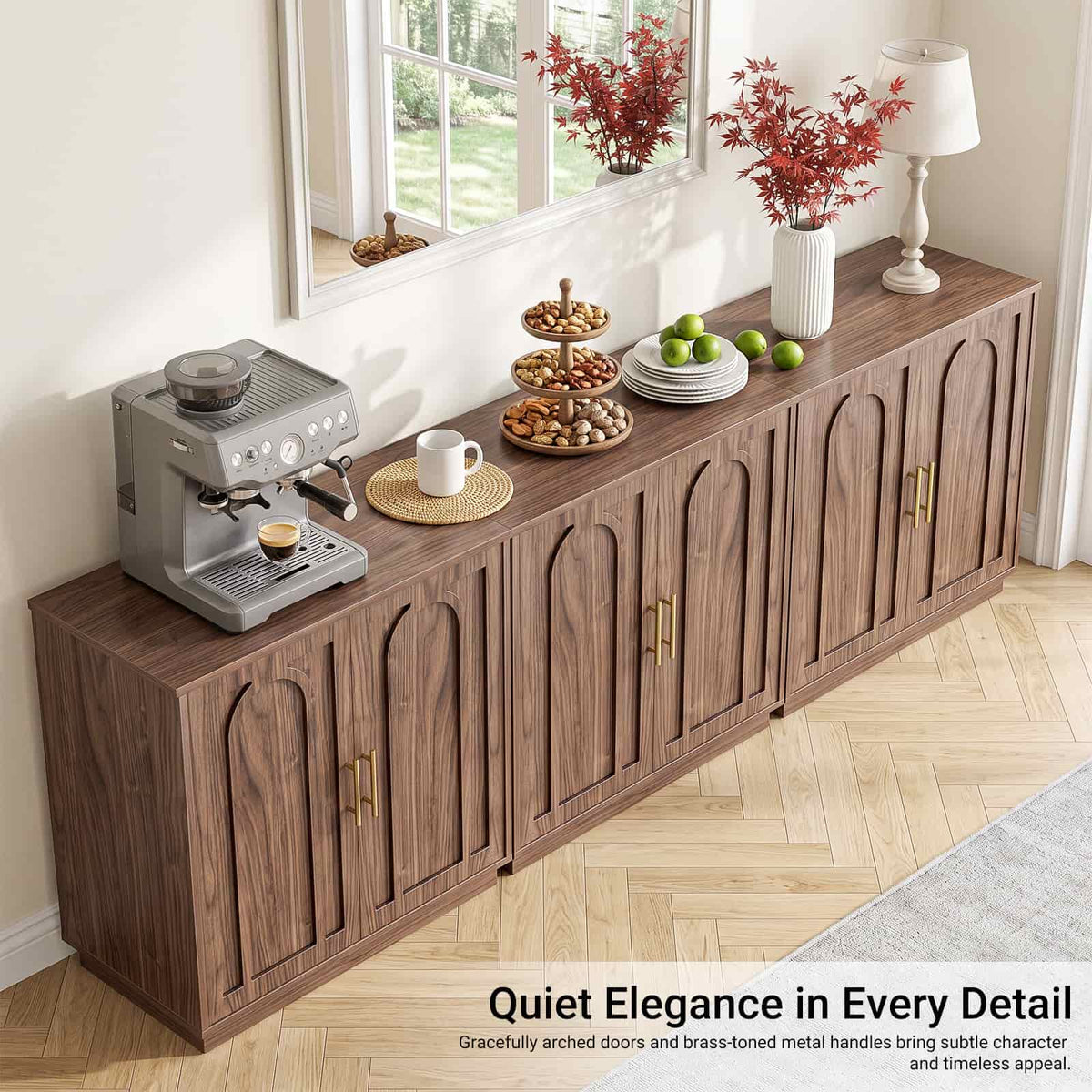 94.5" W Modern Sideboard Buffet Cabinet with Storage
