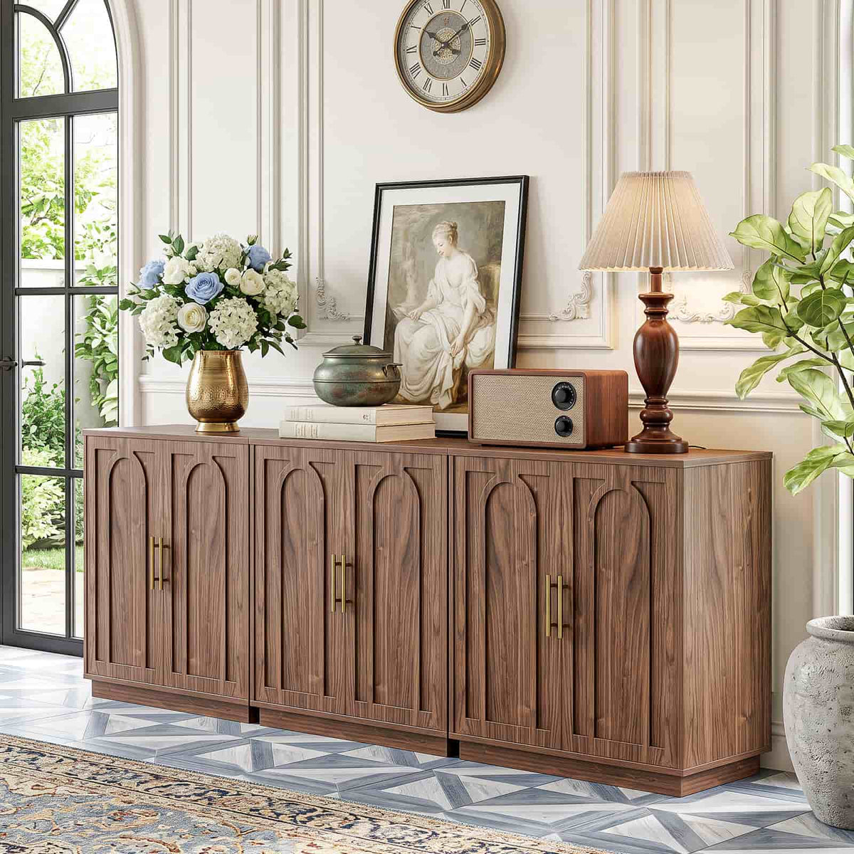 94.5" W Modern Sideboard Buffet Cabinet with Storage