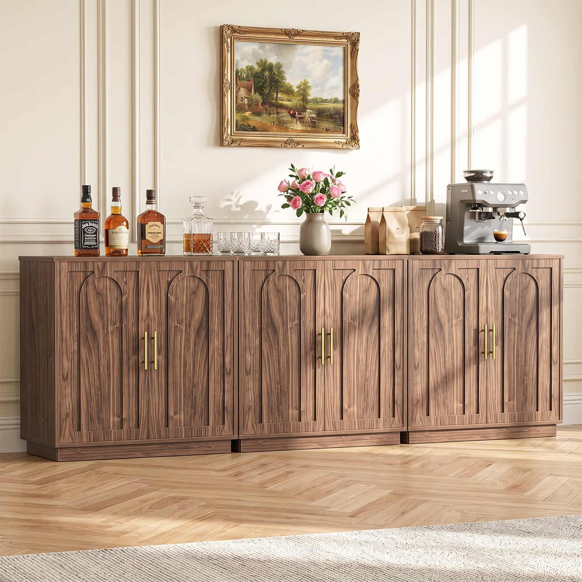 94.5" W Modern Sideboard Buffet Cabinet with Storage