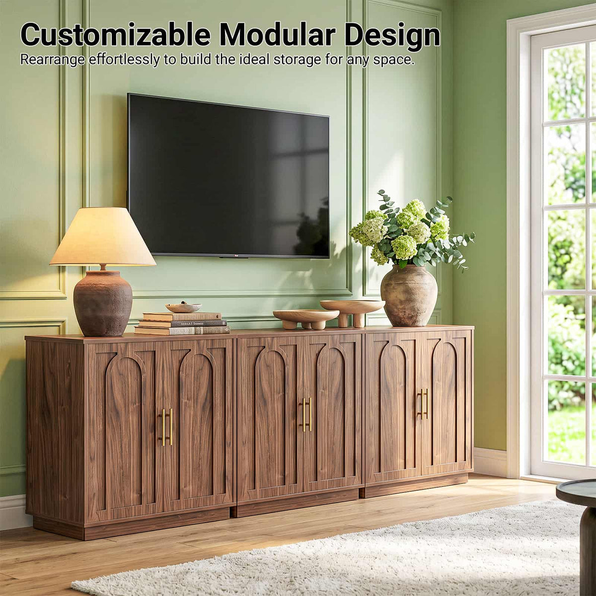 31.5" W Modern Sideboard Buffet Cabinet with Storage